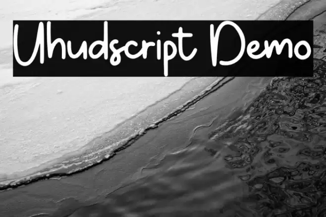 Uhudscript Demo Font examples