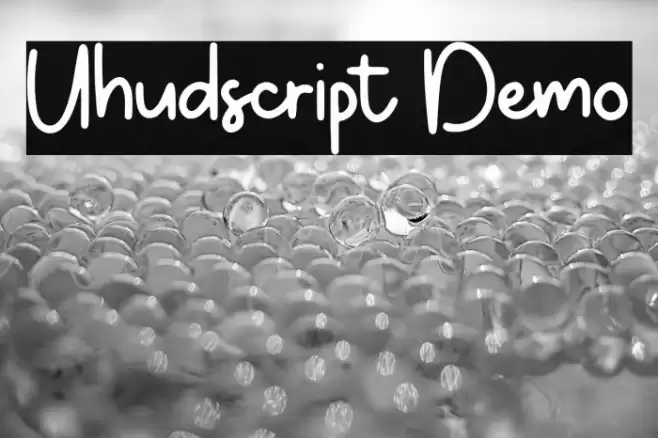 Uhudscript Demo Font examples