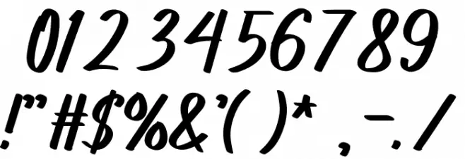 Ujung-Senja Font Alte caractere