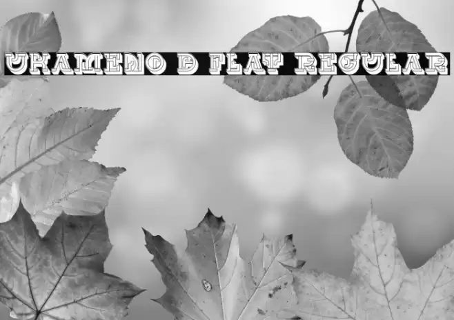 UKAMENO 3D Flat Regular Font examples
