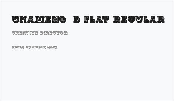 UKAMENO 3D Flat Regular Business Card