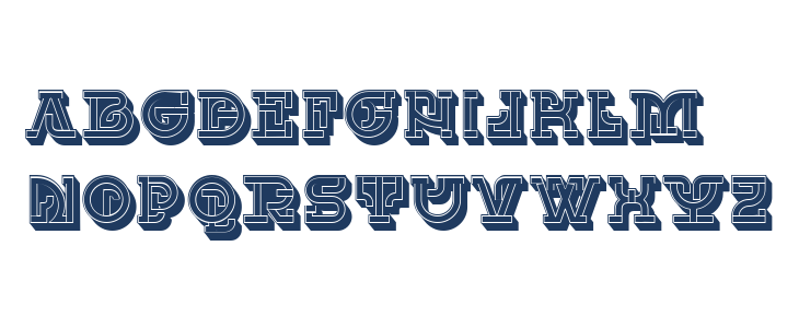 UKAMENO 3D Flat Regular Lowercase