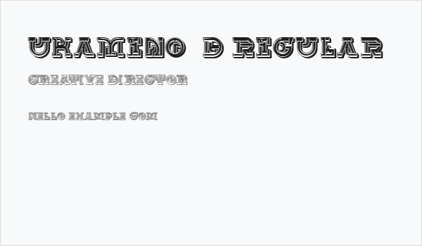 UKAMENO 3D Regular Business Card