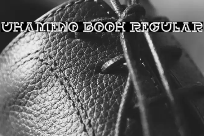 UKAMENO Book Regular Font examples