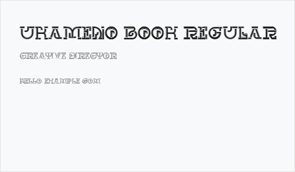 UKAMENO Book Regular Business Card