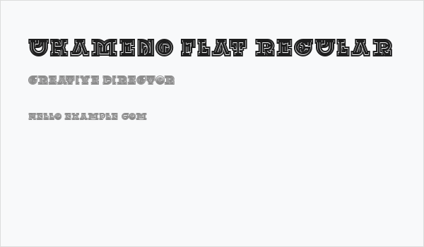 UKAMENO Flat Regular Business Card