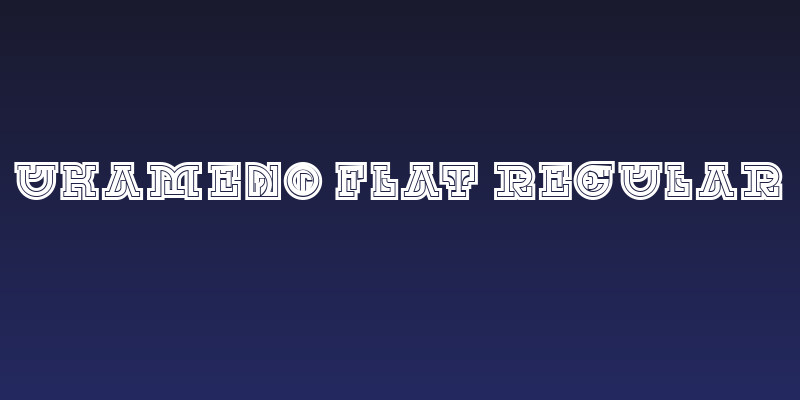 UKAMENO Flat Regular Social Header