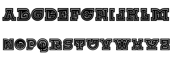 UKAMENO Flat Regular Font LOWERCASE