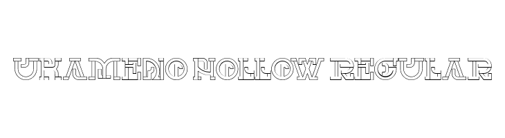 UKAMENO Hollow Regular  フリーフォントのダウンロード
