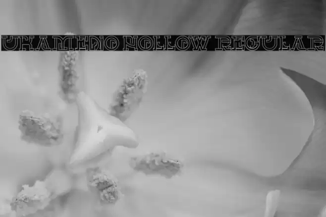 UKAMENO Hollow Regular Font examples