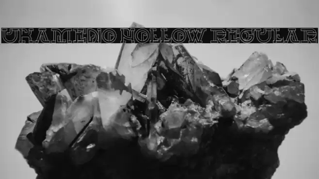 UKAMENO Hollow Regular Font examples
