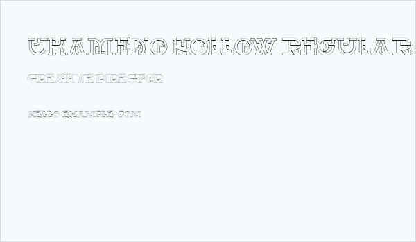 UKAMENO Hollow Regular Business Card