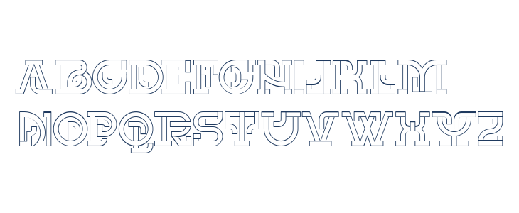 UKAMENO Hollow Regular Lowercase