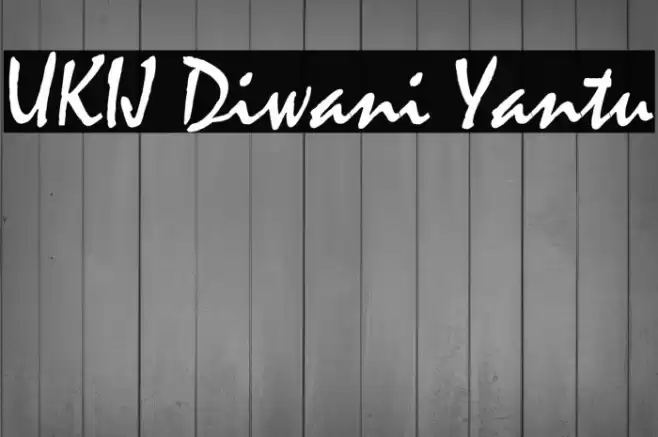 UKIJ Diwani Yantu Font examples