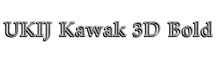 UKIJ Kawak 3D Bold  font caratteri gratis