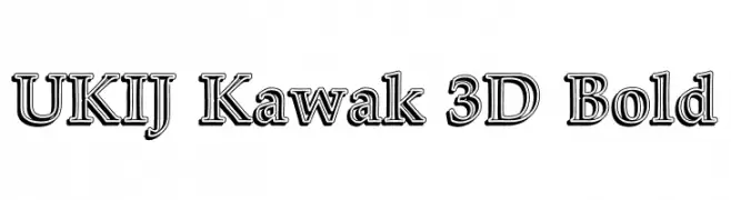 UKIJ Kawak 3D Bold  les polices de caractères gratuit tlcharger