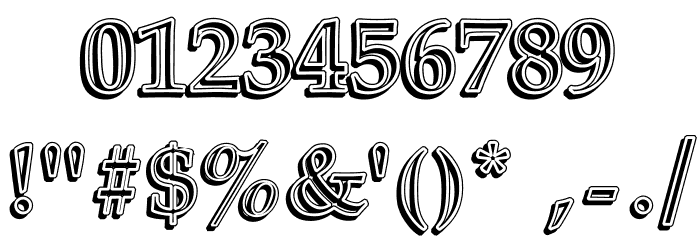 UKIJ Kawak 3D Bold Font OTHER CHARS