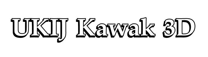 UKIJ Kawak 3D  नि: शुल्क फ़ॉन्ट्स डाउनलोड