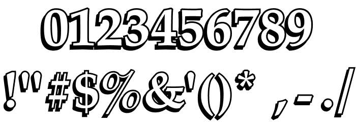 UKIJ Kawak 3D Font OTHER CHARS