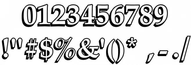 UKIJ Kawak 3D Font OTHER CHARS