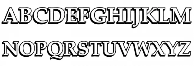 UKIJ Kawak 3D Font UPPERCASE