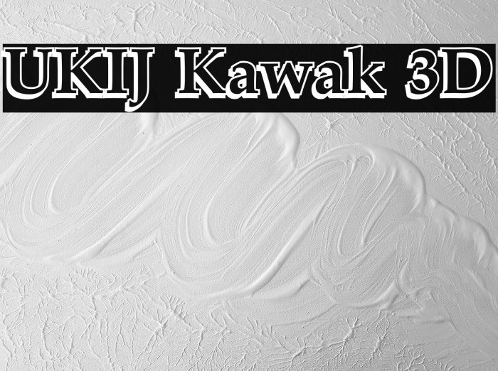 UKIJ Kawak 3D Font examples