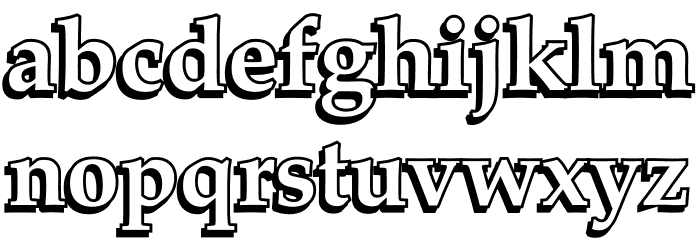 UKIJ Kawak 3D Font LOWERCASE