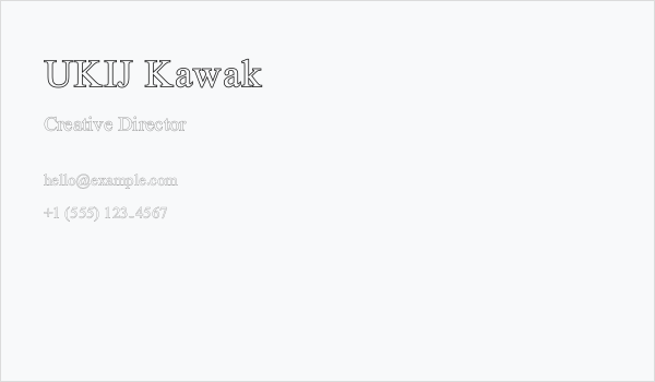 UKIJ Kawak Business Card