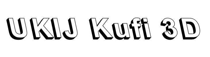 UKIJ Kufi 3D  नि: शुल्क फ़ॉन्ट्स डाउनलोड