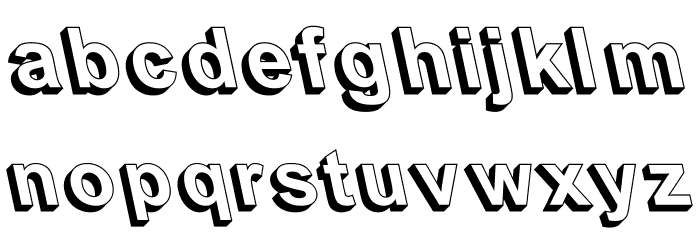 UKIJ Kufi 3D Font LOWERCASE