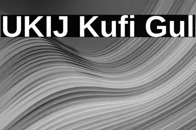 UKIJ Kufi Gul Font examples