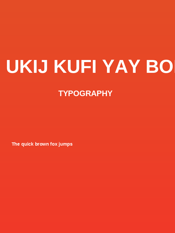 UKIJ Kufi Yay Bold Poster