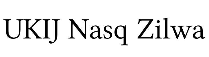 UKIJ Nasq Zilwa  नि: शुल्क फ़ॉन्ट्स डाउनलोड