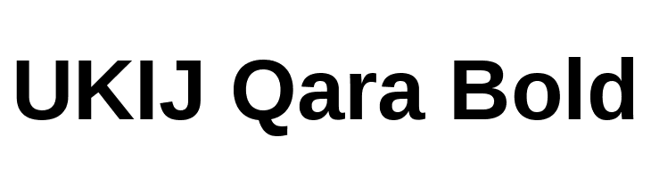 UKIJ Qara Bold  Frei Schriftart Herunterladen