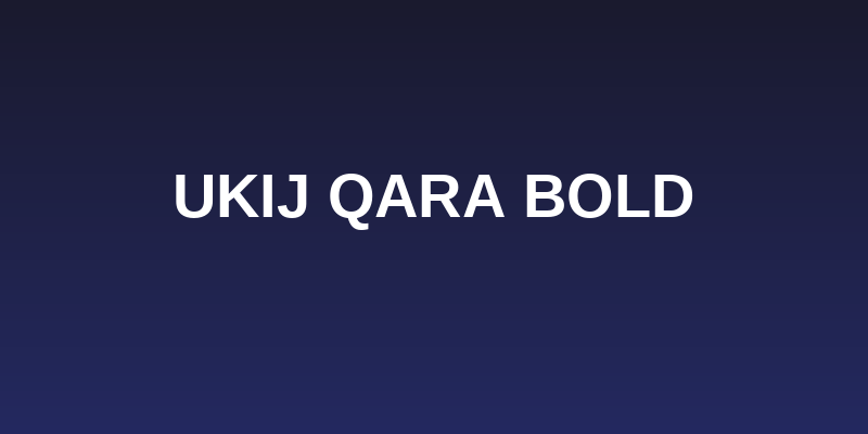 UKIJ Qara Bold Social Header