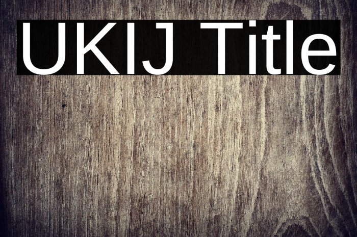 UKIJ Title Example 3