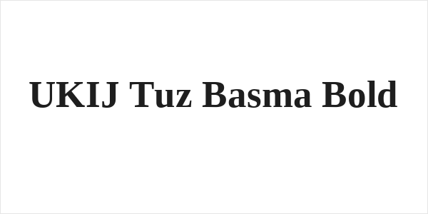 UKIJ Tuz Basma Bold Logo