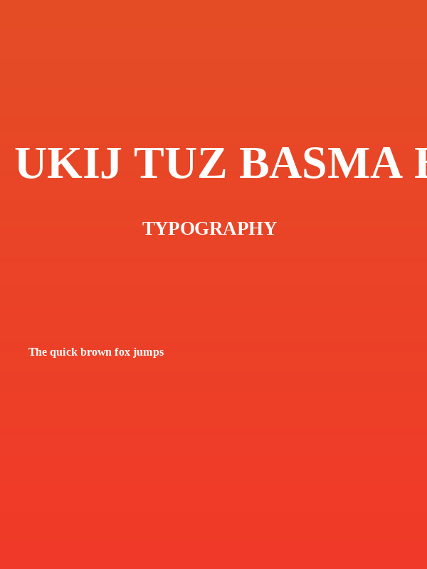 UKIJ Tuz Basma Bold Poster