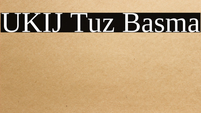 UKIJ Tuz Basma Example 1