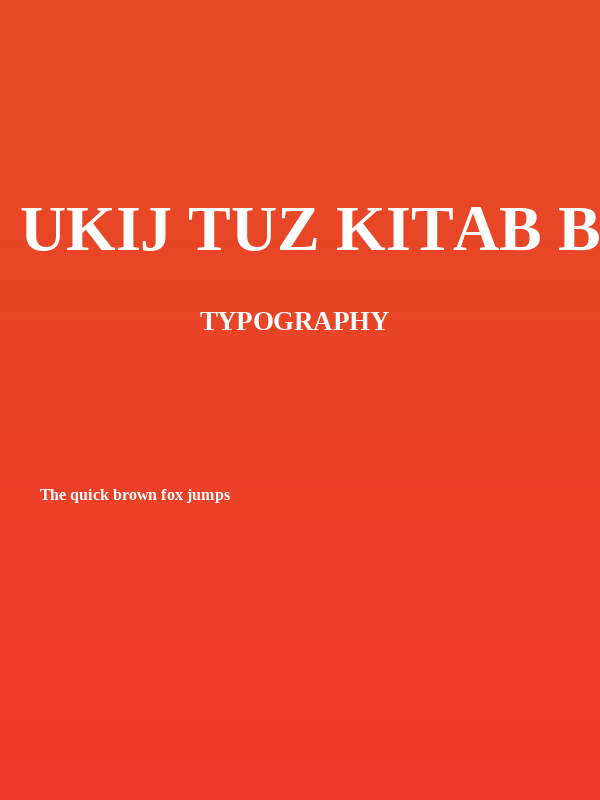 UKIJ Tuz Kitab Bold Poster