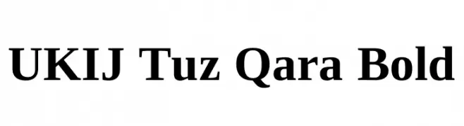 UKIJ Tuz Qara Bold  Descarca Fonturi Gratis