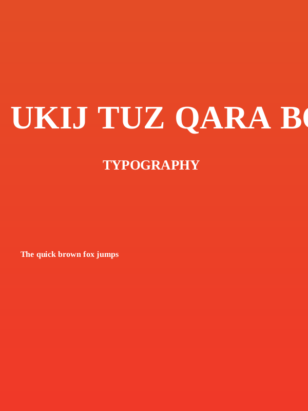 UKIJ Tuz Qara Bold Poster