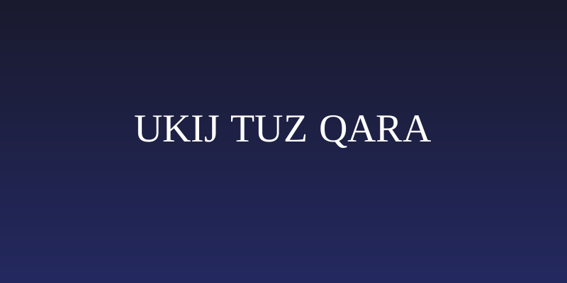 UKIJ Tuz Qara Social Header