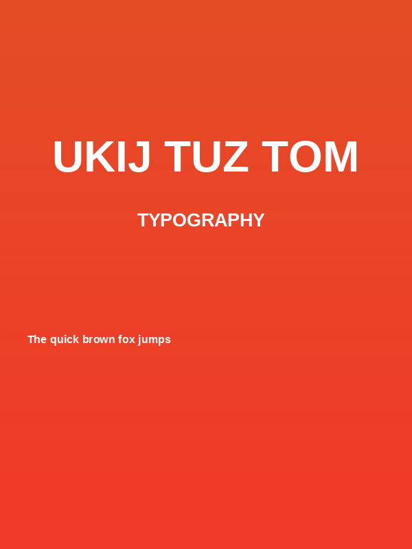 UKIJ Tuz Tom Poster