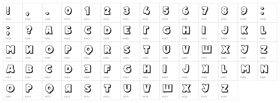 Ukrainian Princess Shadow Regular Character Map
