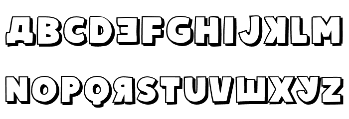 Ukrainian Princess Shadow Regular Font LOWERCASE