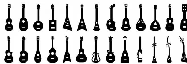 Ukulele Schriftart Groß