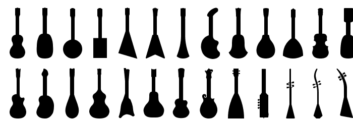 Ukulele Font LOWERCASE