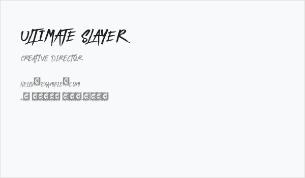 ULTIMATE SLAYER Business Card