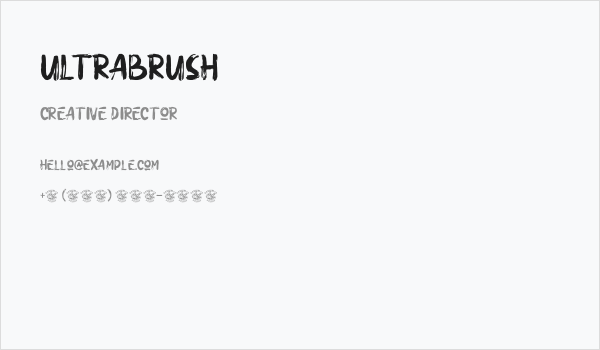 ULTRABRUSH Business Card